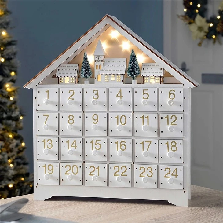 Calendário do Advento DIY de madeira