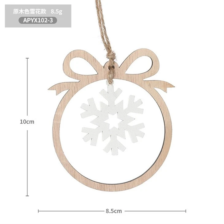 Wooden Decorative Christmas Tree Pendants