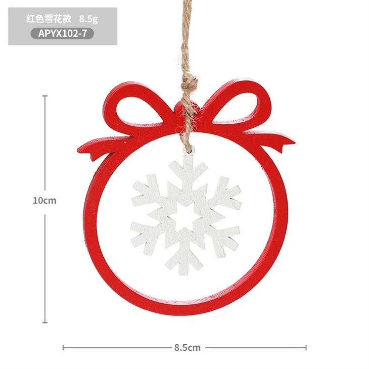 Wooden Decorative Christmas Tree Pendants